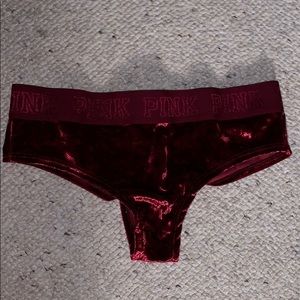 PINK Victoria's Secret Intimates & Sleepwear - Pink red velvet cheeky underwear PINK Victoria's Secret Intimates & Sleepwear - Pink red velvet cheeky underwear